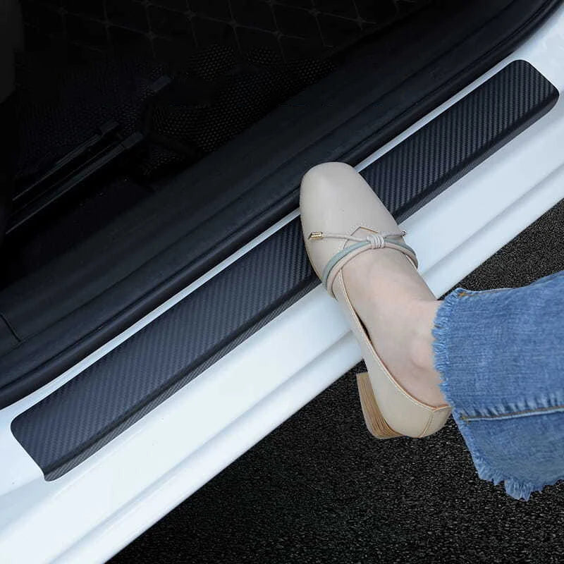 4/5pcs For Holden HSV Logo Barina Commodore Maloo Colorado Carbon Fiber Door Threshold Sill Strip Trim Decals Trunk Car Stickers