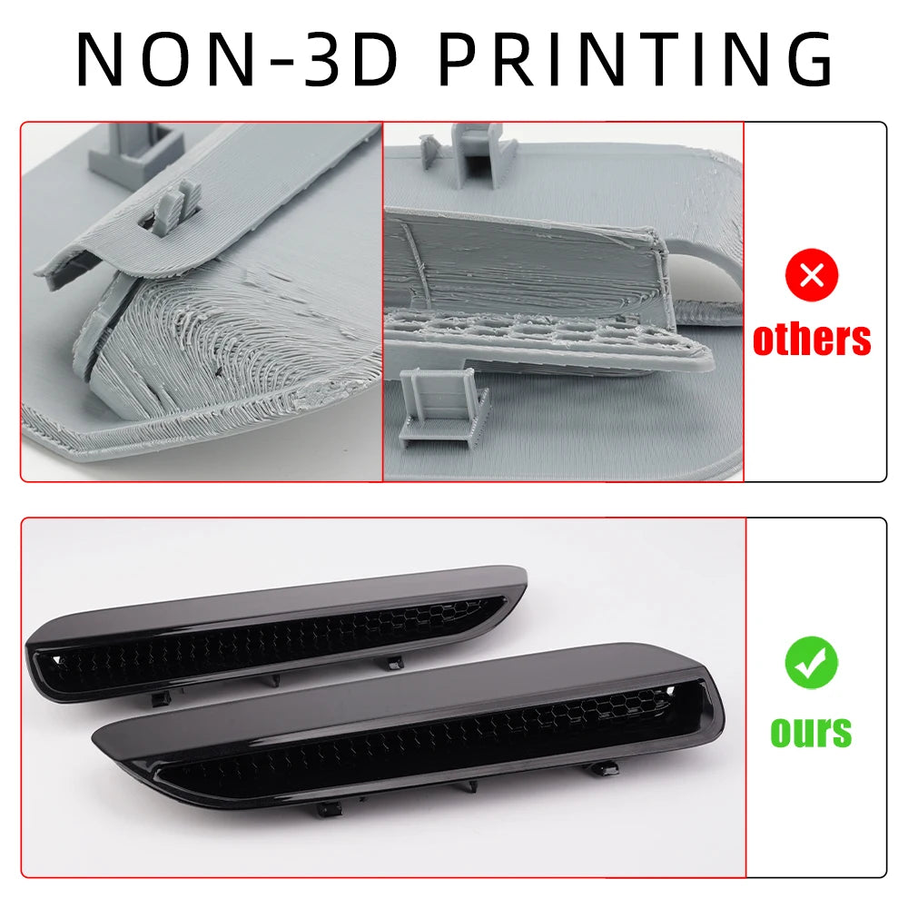 2PCS Hood Shovel Grille Vents For 2008 2009 Pontiac G8 GT GXP Engine Hood Grille Ventilation Opening