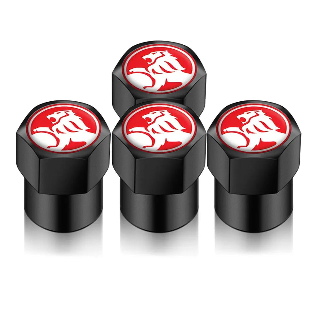 4PCS Universal DIY Customize Car Valve Cap Accessories Wheel Tire Valve Stem Tyre Air Sticker For Holden HSV Shape Car Styling