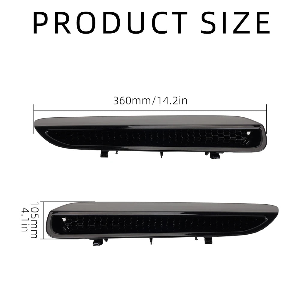 2PCS Hood Shovel Grille Vents For 2008 2009 Pontiac G8 GT GXP Engine Hood Grille Ventilation Opening