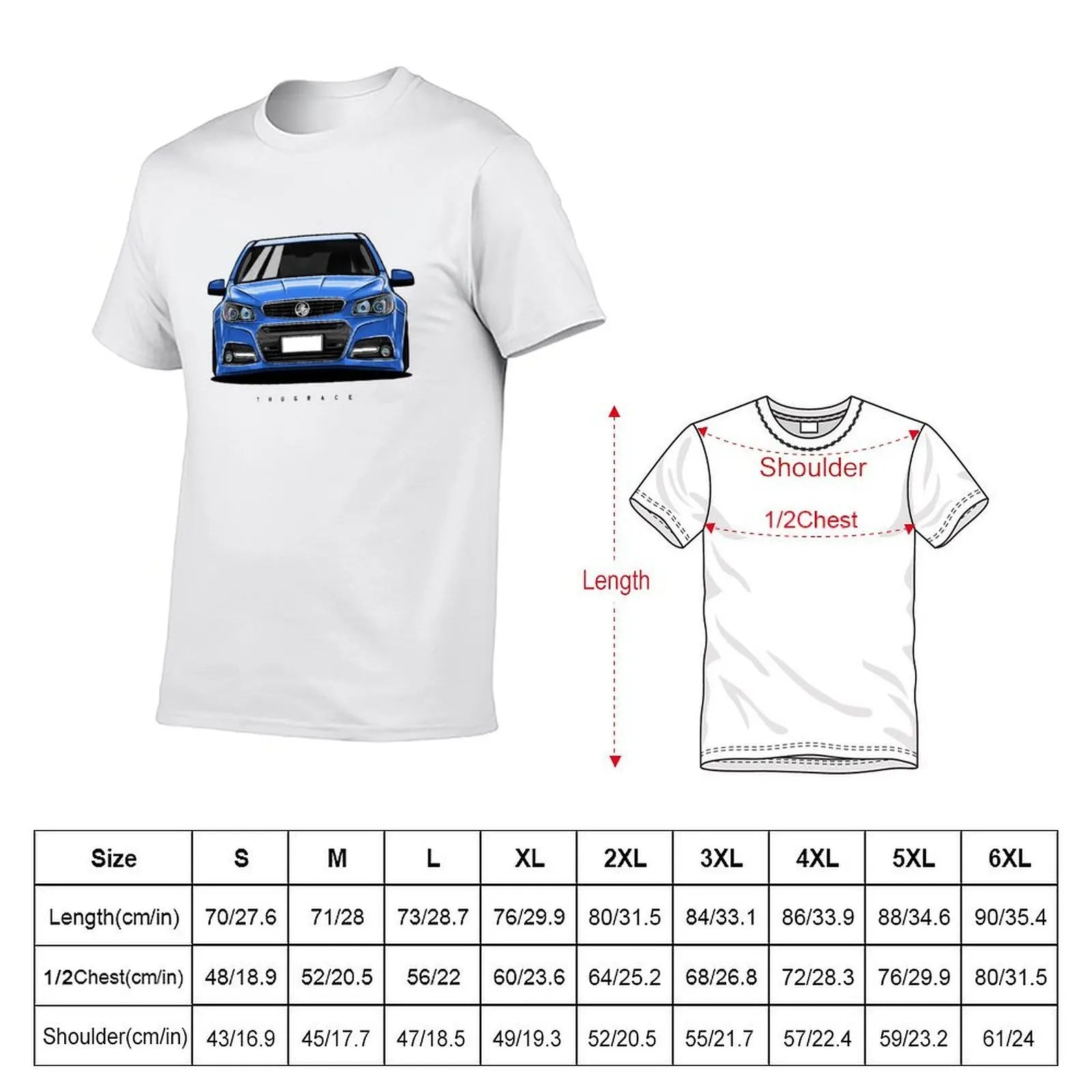 holden commodore ss car art T-Shirt cotton t shirt pack anime t shirts for man T-Shirt