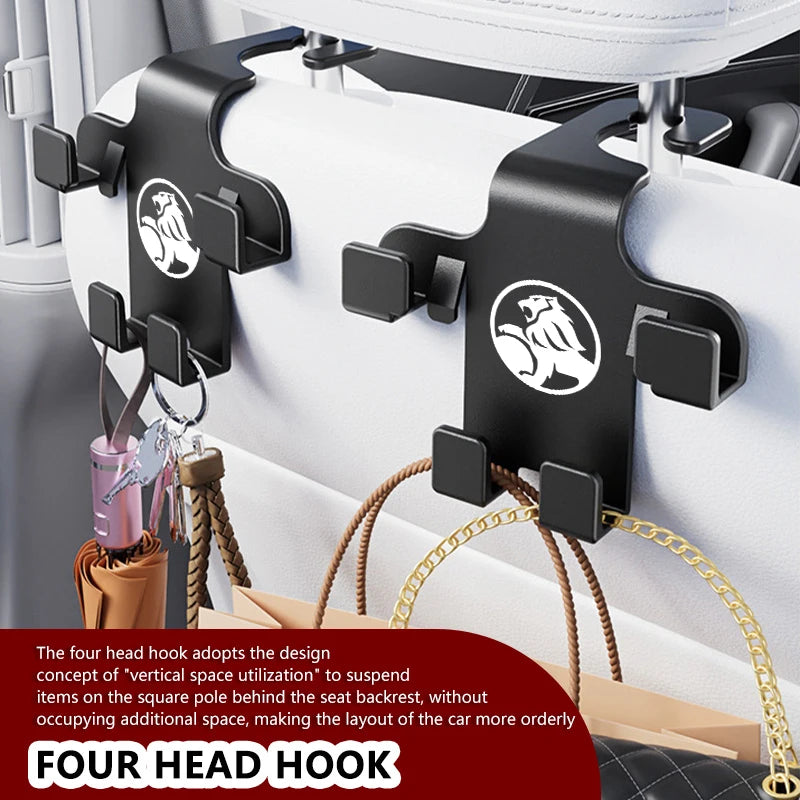 Car Headrest Hook Hanging Dual Hooks Seats Back Multifunctional Storage Holder For Holden Colorado Captiva Commodor VY VZ HSV