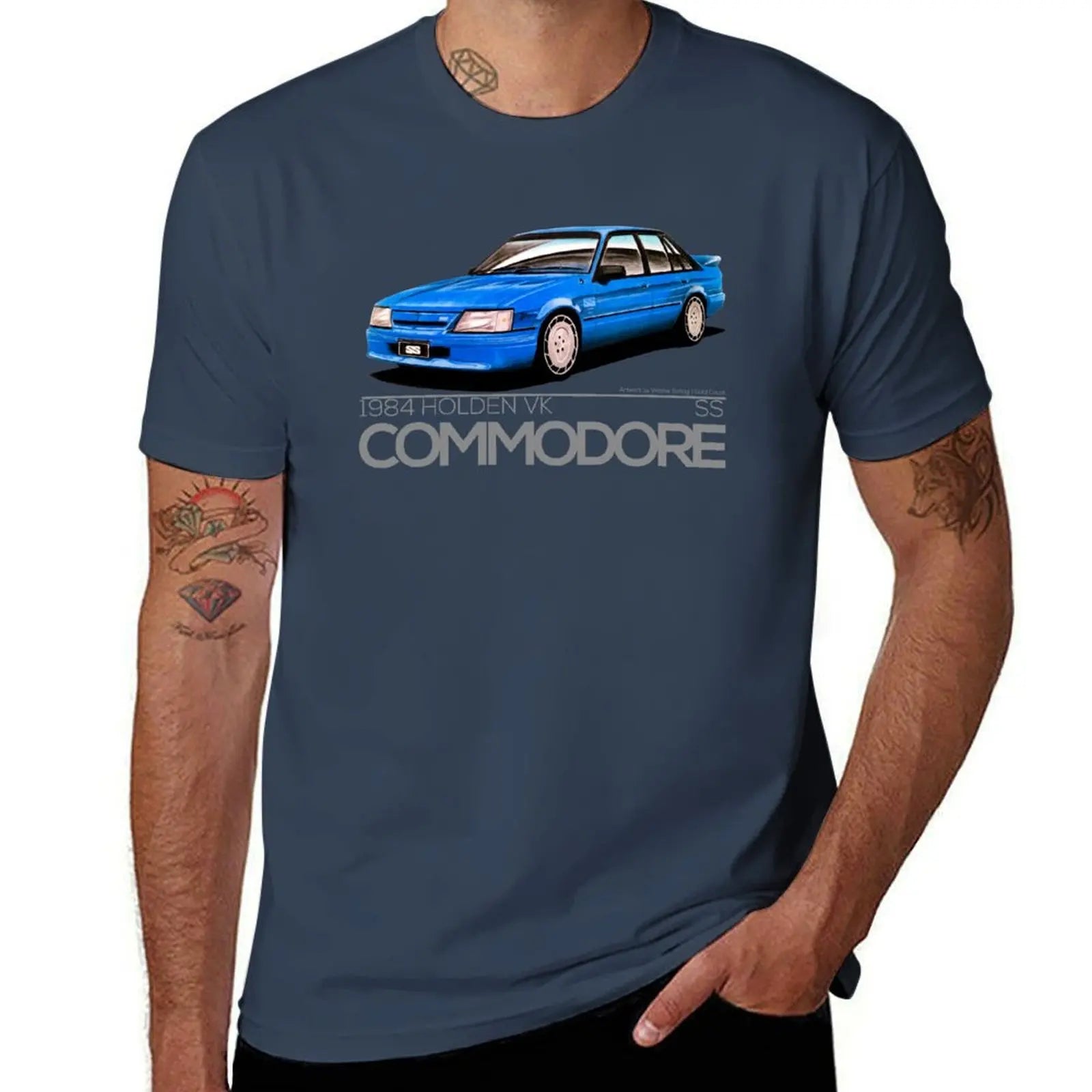 - 1984 Commodore VK 100 shirt t percent cotton 'Peter Classics for T-Shirt anime man Brock' SS Automotive tshirt Holden Edition