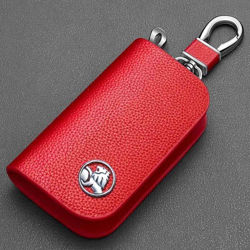 Car Key Case For Holden VF Commodore Ute SV6 Sportwagon WN Caprice V Metal Logo Leather Cover Keychain Car Accessories