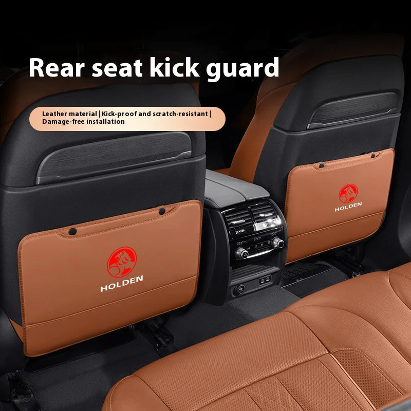 Car Seat Back Protection Anti-Kick Pad Rear Seat Storage Bag For Holden Commodore Monaro Trailblazer Badge Emblem Colorado