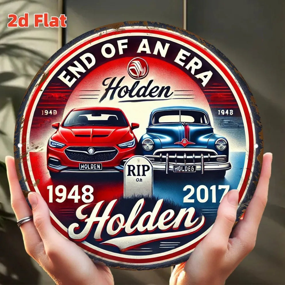 2D 'End of an Era' Holden Car Memorial Badge – Vintage Aussie Auto Art | Indoor/Outdoor Sign | Unique Gift for Car Enthusiasts"