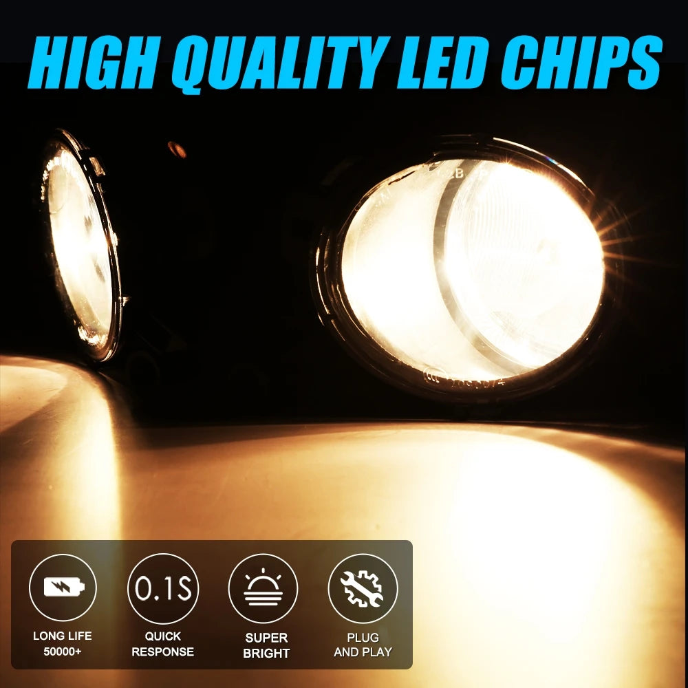 1pair Car Front Bumper Amber LED Fog Light Driving Lamp for Holden Commodore VE S2 SS SSV SV6