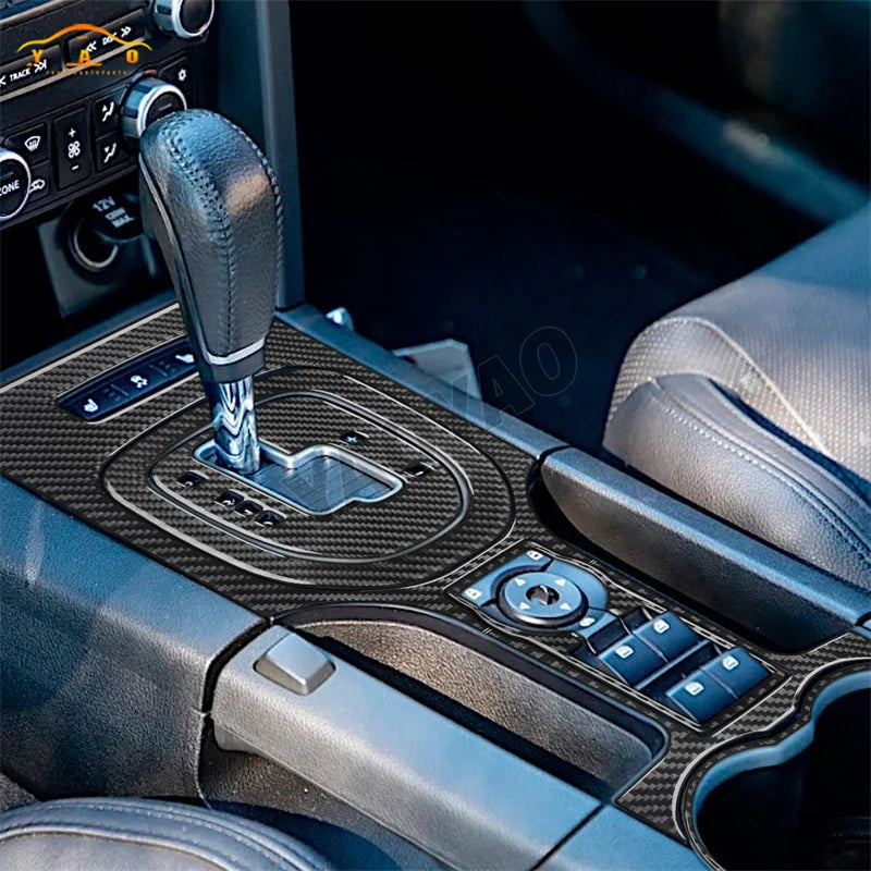 Carbon Fiber For Pontiac G8 2008-2009 For Holden Commodore 2006-2012 Car Gear Shift Cup Holder Panel Cover Sticker Accessories