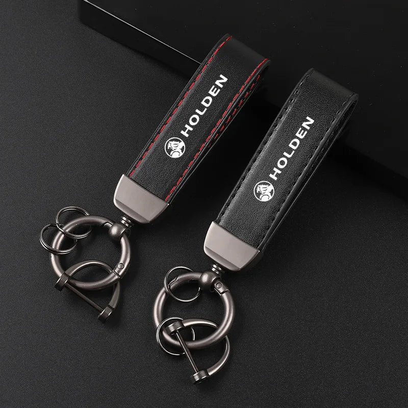 Deluxe Leather Keychain with Car Badge Keychain Pendant For Holden Astra Commodore Cruze Monaro Trailblazer
