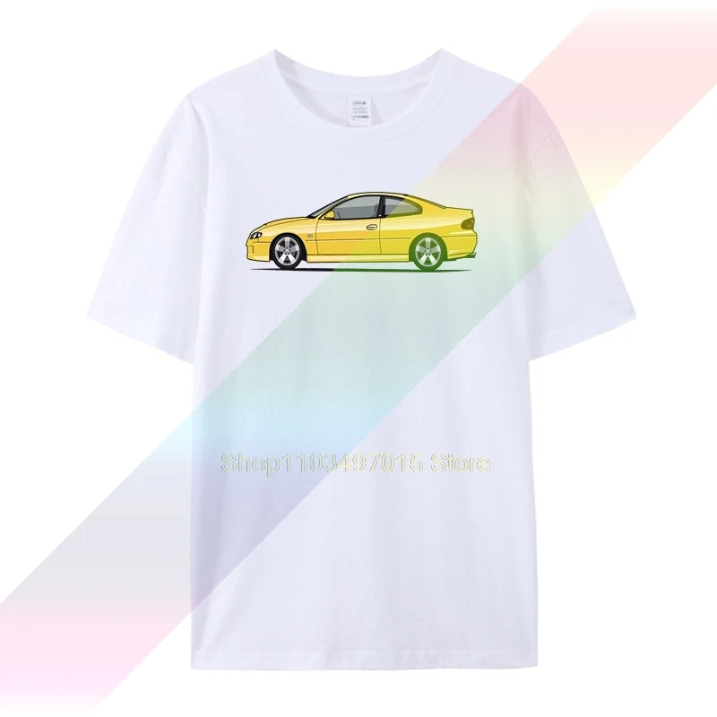holden monaro vz cv8 yellow crisis on mars man's t-shirt car moto tee clothes