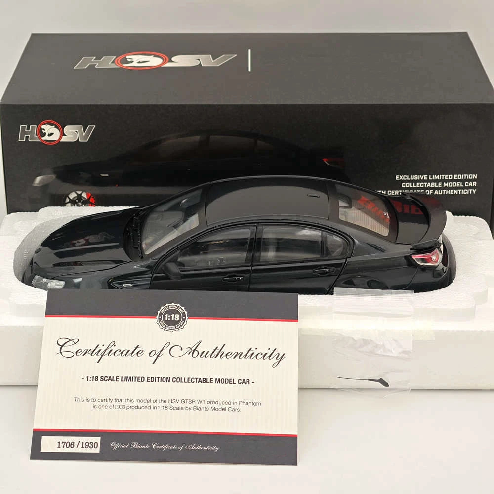 1/18 Scale For HSV GTSR W1 PHANTOM Black B182817E Diecast Models Car Limited Collection Auto Toys Gift Used