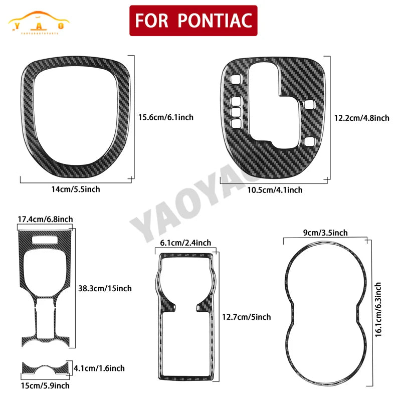 Carbon Fiber For Pontiac G8 2008-2009 For Holden Commodore 2006-2012 Car Gear Shift Cup Holder Panel Cover Sticker Accessories