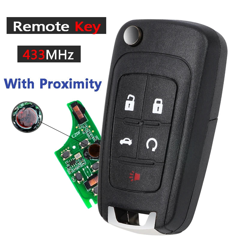 KEYECU AU 433MHz for Holden Commodore VF 2013 2014 2015 2016 2017 Proximity Keyless Remote Key Fob & Shell ID46 Chip