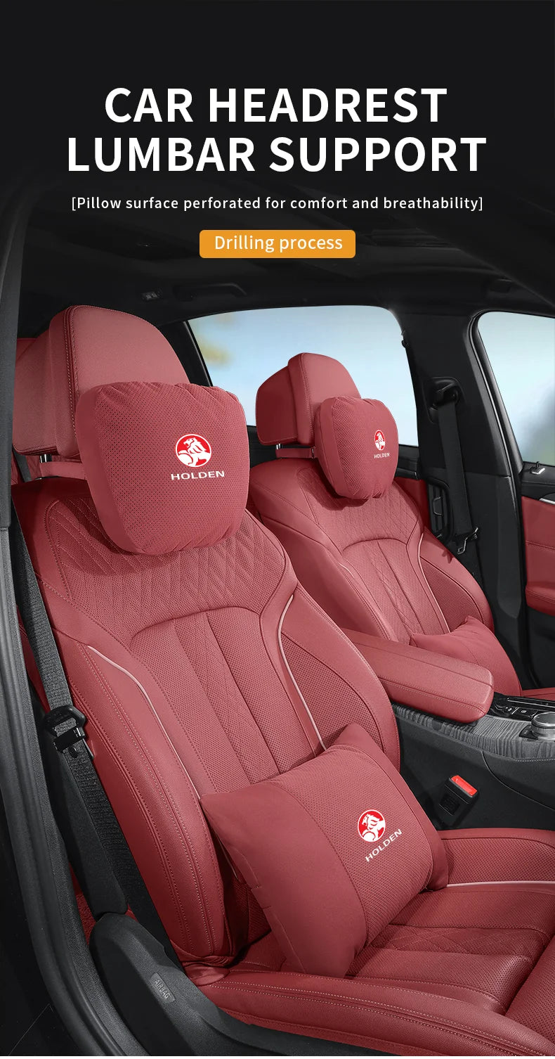 For Holden Commodore Monaro Trailblazer Badge Emblem Colorado Captiva Car Headrest Neck Support Seat Lumbar Cushion Neck Pillow