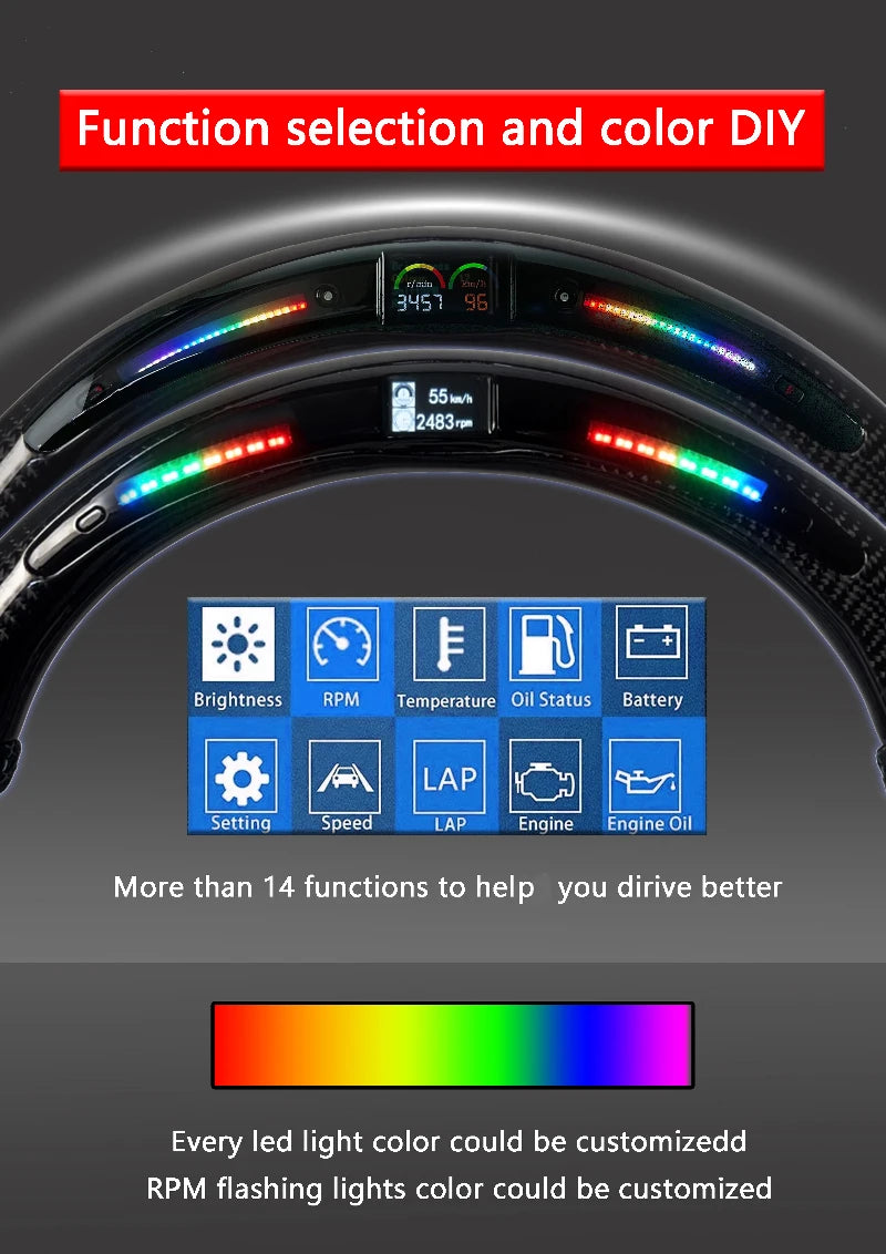 Carbon Bos Custom Forged Carbon Fiber for Holden Commodore HSV Steering Wheel Pontiac G8 VF VE for Holden Car Parts Alcantara