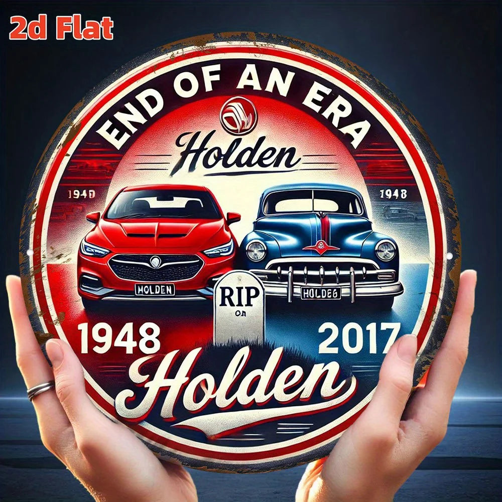2D 'End of an Era' Holden Car Memorial Badge – Vintage Aussie Auto Art | Indoor/Outdoor Sign | Unique Gift for Car Enthusiasts"