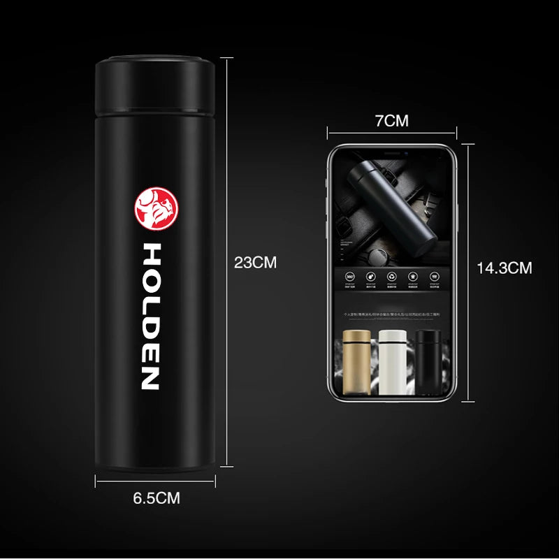 Car Thermoses Water Bottle Portable Travel Mug with Smart LCD For Holden VT VX VU VY HSV Astra Commodore Cruze