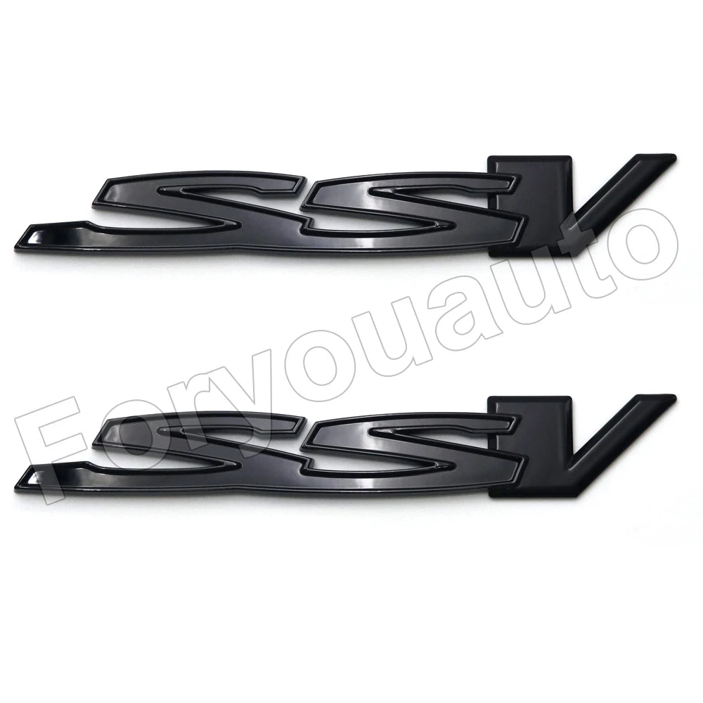 2PCS SSV Letter Badges For Chevy Commodore G8 Holden SSV Car Fender Side Trunk Plastic 3D Decal Name Plate Badge Emblem Sticker