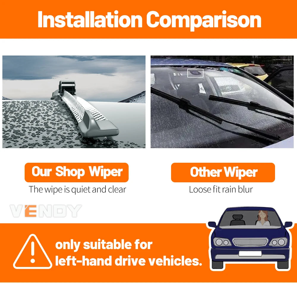 For Holden Commodore VE VF 2006-2017 2007 2008 2009 2010 2011 2012 2014 2pcs Front Windshield Wiper Blades Windscreen Wipers