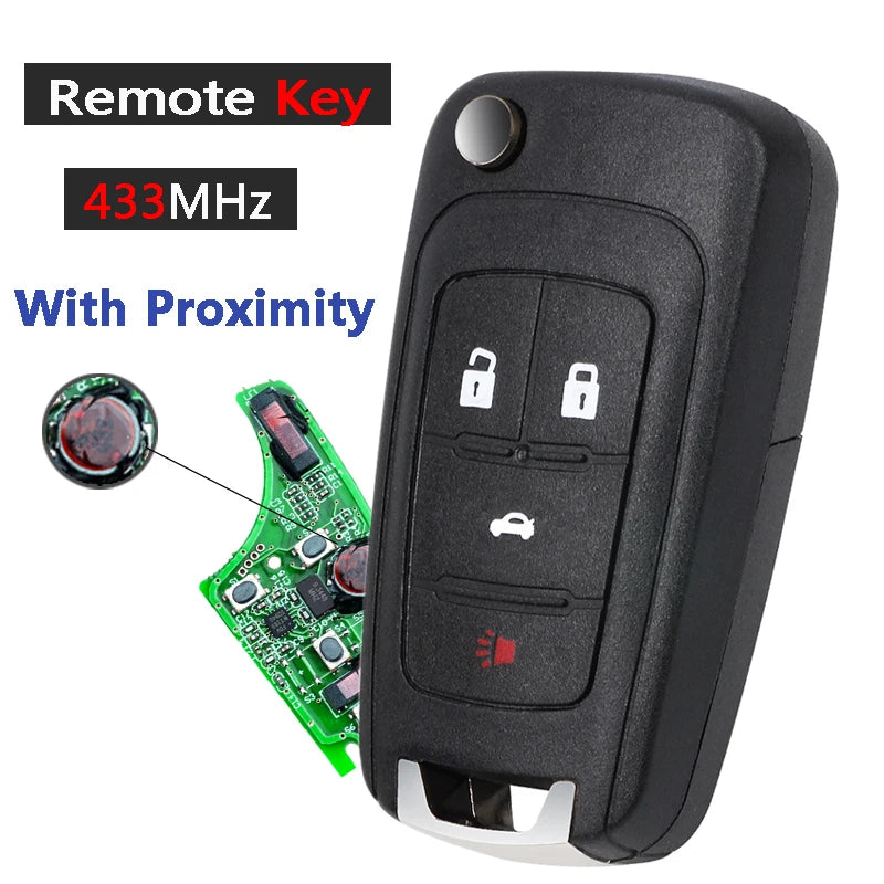 KEYECU AU 433MHz for Holden Commodore VF 2013 2014 2015 2016 2017 Proximity Keyless Remote Key Fob & Shell ID46 Chip