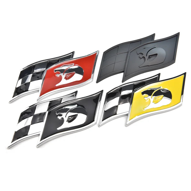 Plastic HSV Badge Emblem Matte Black Lion Flag Commodore Wagon Clubsport Gts Senator