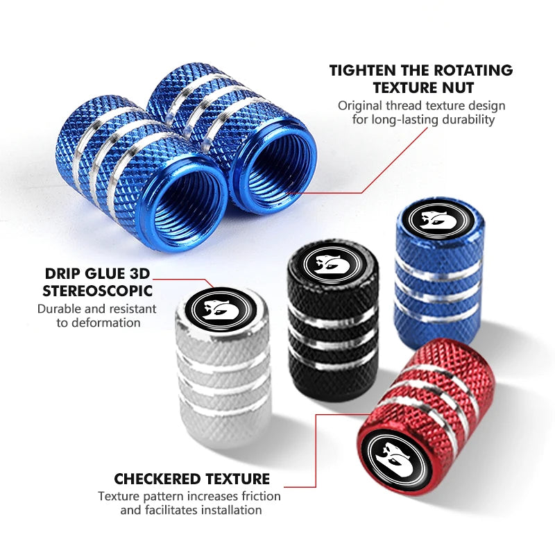 4pcs Aluminum Car Tire Valve Caps Wheel Dustproof Valve Cover For Holden VZ VE Colorado Caprice VT VX VY HSV Cruze Rodeo Astra