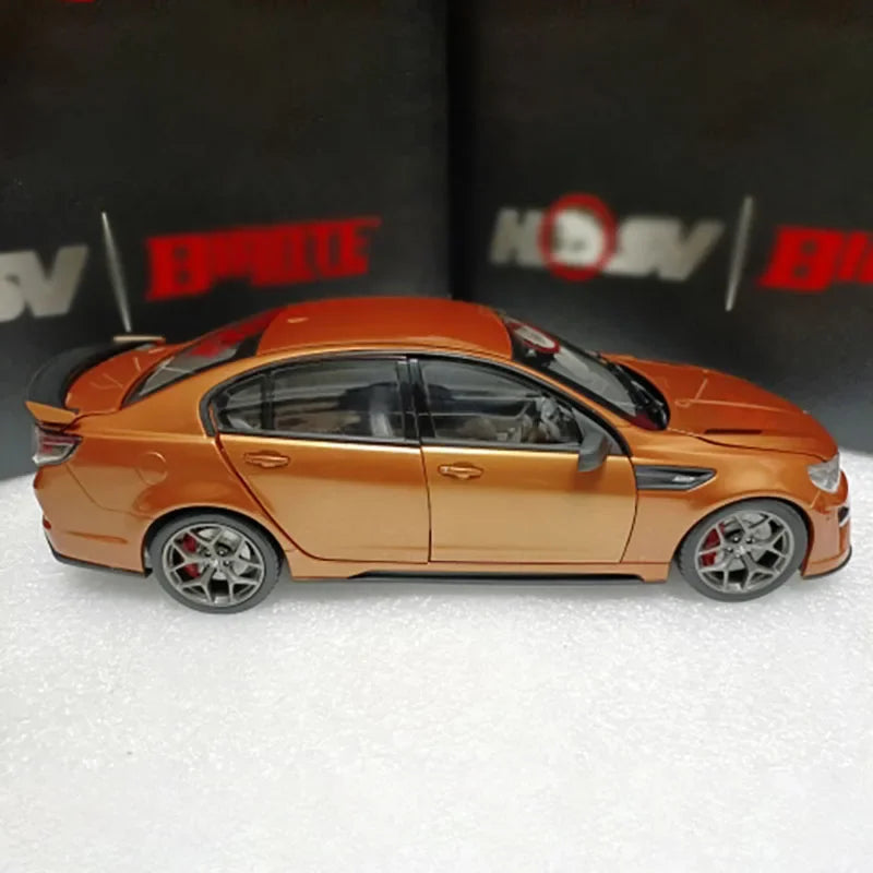 Diecast 1:18 Scale Holden HSV GTSR HERON Orange-Gold Alloy Simulation Sedan Model Collectible Ornament Toy Gift-No certificate