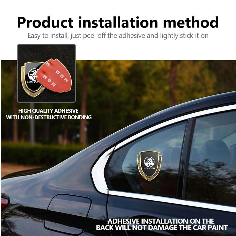 For Holden Car Styling 3D Shield Metal Emblem Badge Sticker Decoration Decal Colorado Captiva Commodor VY VZ HSV Astra VT VX VU