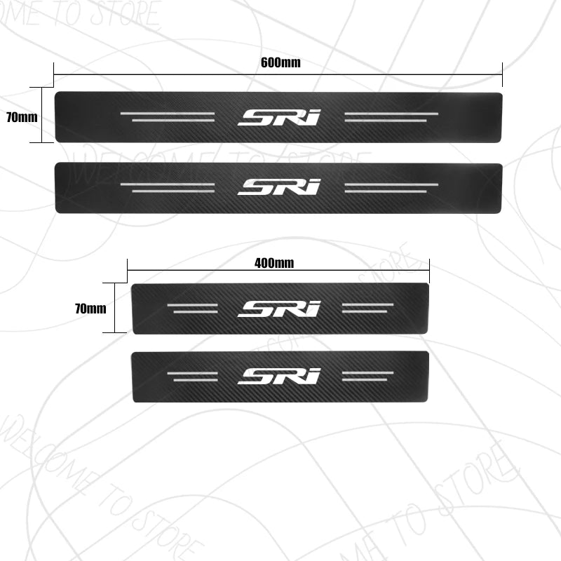 4/5pcs For Holden SS SSV SRI SRIV Logo Clubsport Commodore Carbon Fiber Door Threshold Sill Strip Trim Decals Trunk Car Stickers