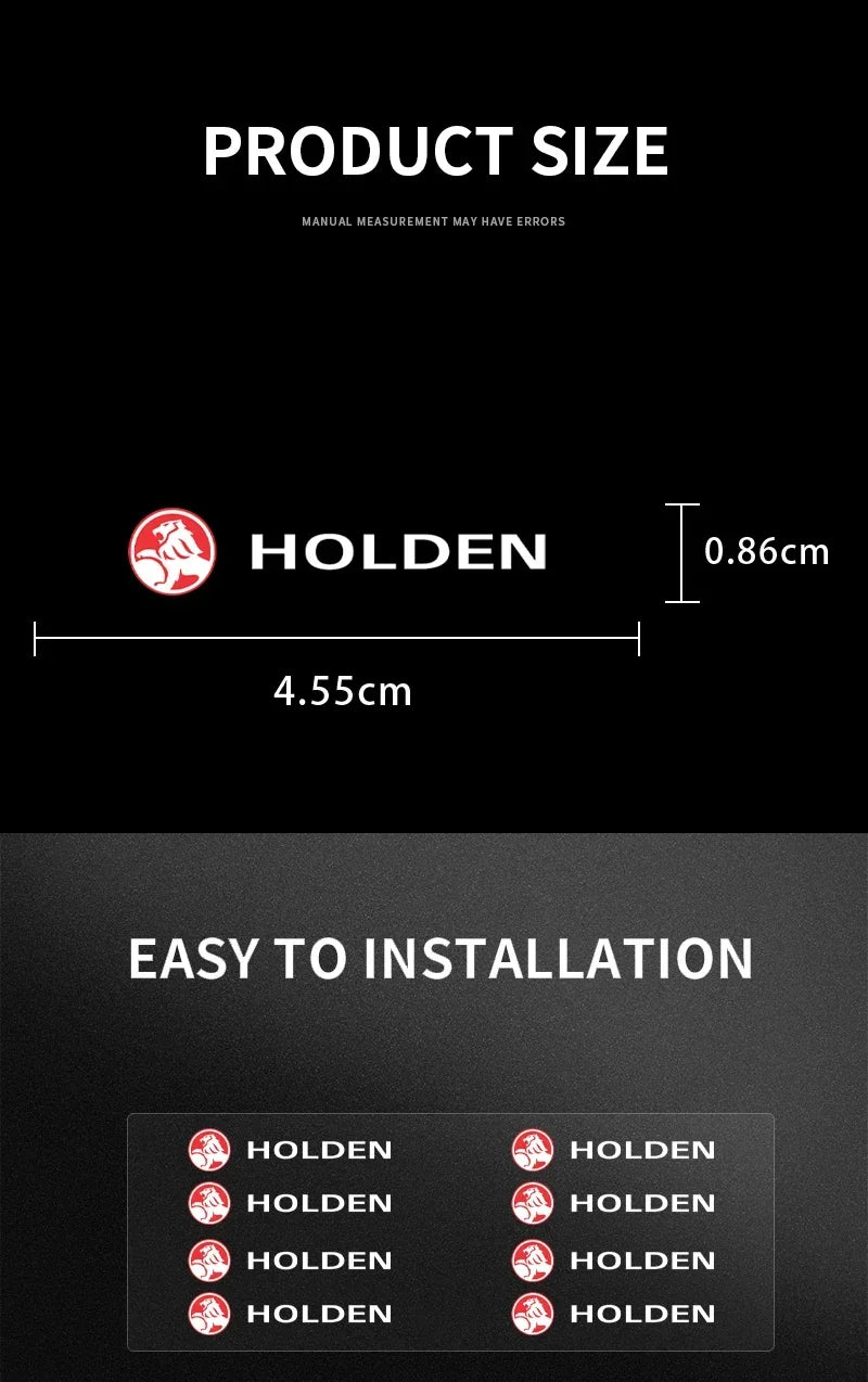 Metal Car Logo Emblem Decal Anywhere Stickers Decor Accessories For Holden Commodore Captiva Cruze Caprice VZ Monaro