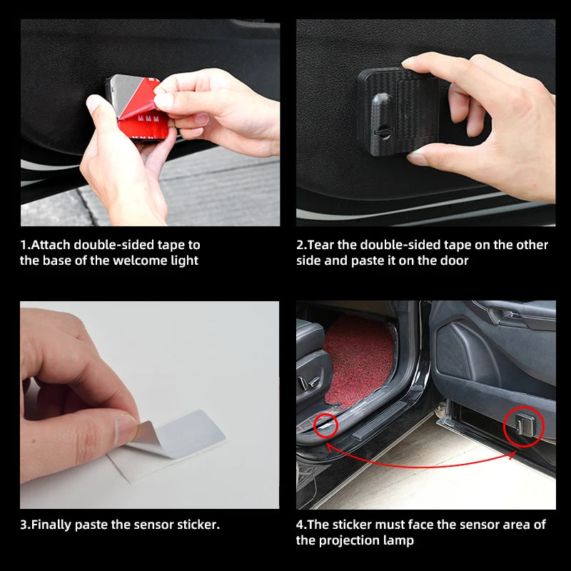 Interior Stickers 1/2PCS For Holden Captiva Commodor VZ VE Colorado Caprice HSV Logo LED Courtesy Lamp Car Door Welcome Light Gh