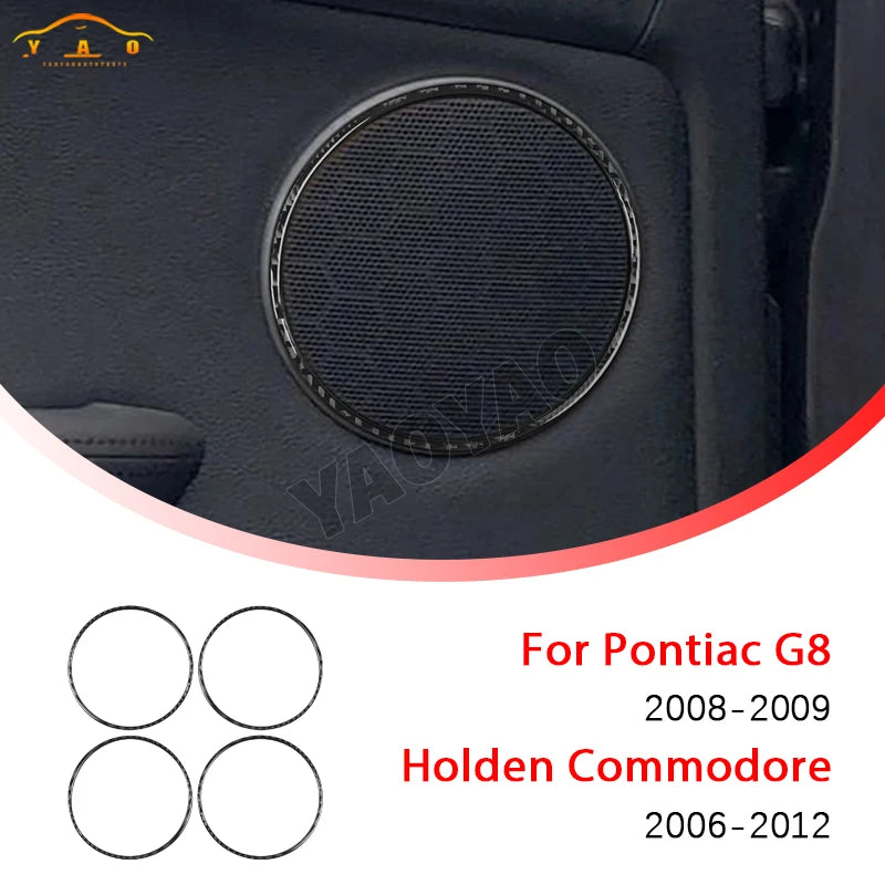 Carbon Fiber For Pontiac G8 2008-2009 For Holden Commodore 2006-2012 Inner Door Speaker Frame Panel Trim Cover Sticker
