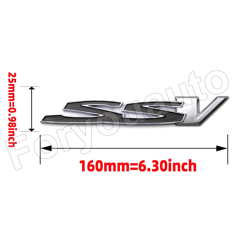 2PCS SSV Letter Badges For Chevy Commodore G8 Holden SSV Car Fender Side Trunk Plastic 3D Decal Name Plate Badge Emblem Sticker