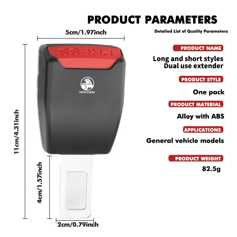 Car Interior Seatbelt Lock Buckle Plug Converter Metal Seat Belt Clip Extender For Holden Astra Commodore Cruze Trailblazer