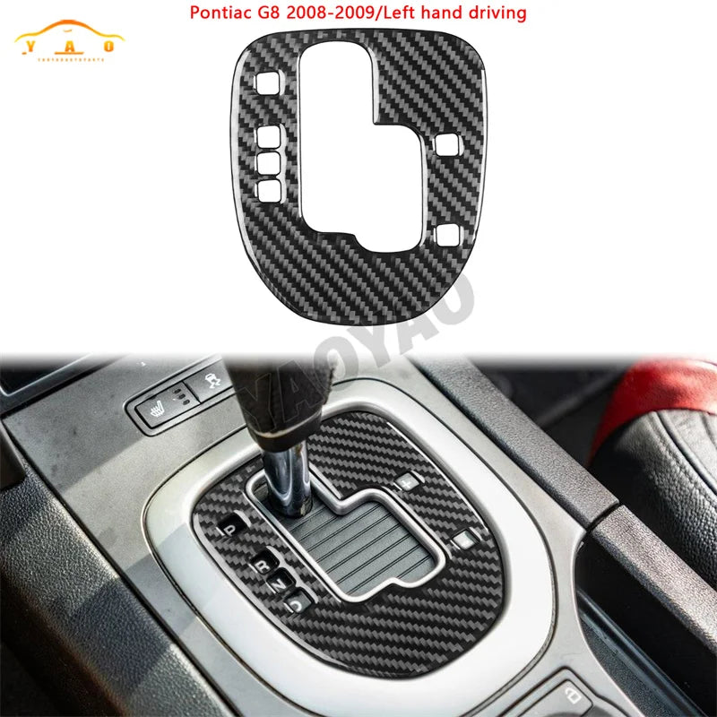 Carbon Fiber For Pontiac G8 2008-2009 For Holden Commodore 2006-2012 Car Gear Shift Cup Holder Panel Cover Sticker Accessories