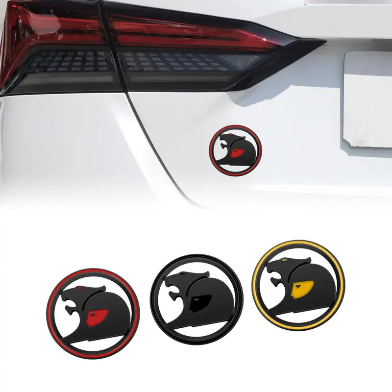 Car Styling Lion Head Emblem Decorative Metal Adhesive Badge Rear Trunk Fender Sticker Body Decal For Holden Captiva Cruze Hsv