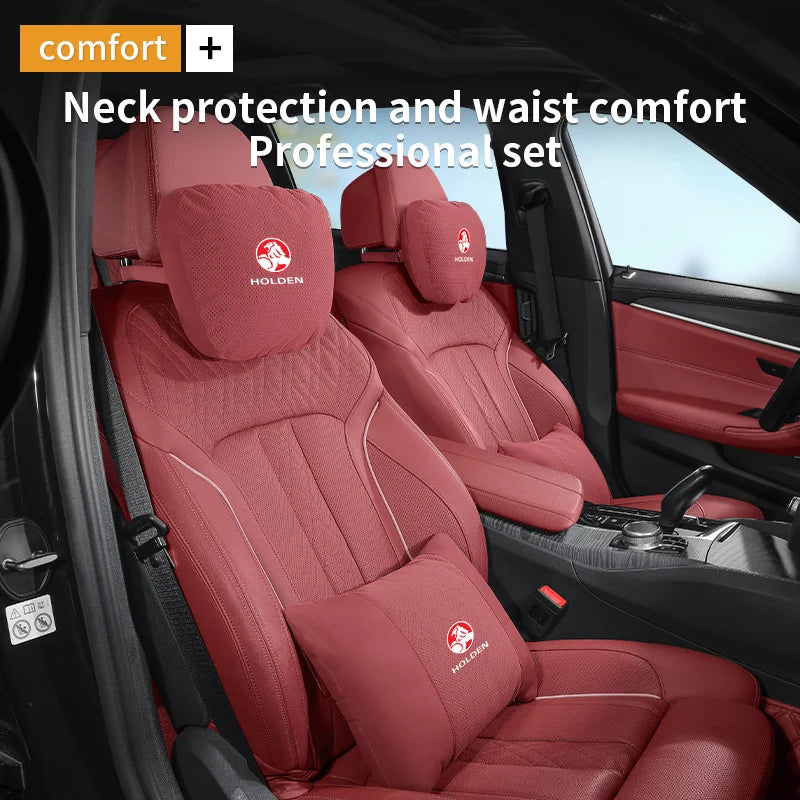 For Holden Commodore Monaro Trailblazer Badge Emblem Colorado Captiva Car Headrest Neck Support Seat Lumbar Cushion Neck Pillow