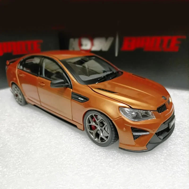 Diecast 1:18 Scale Holden HSV GTSR HERON Orange-Gold Alloy Simulation Sedan Model Collectible Ornament Toy Gift-No certificate