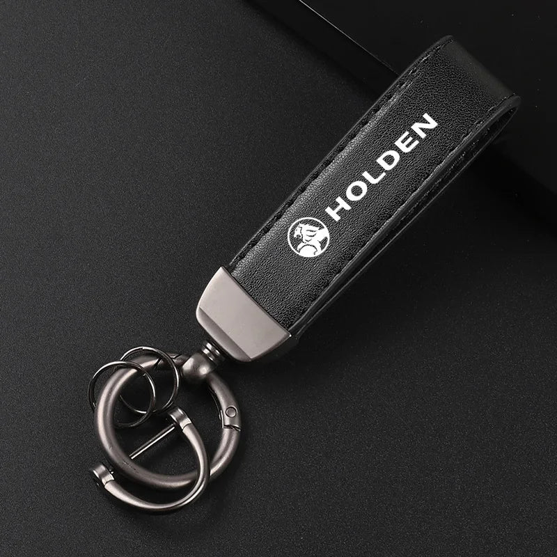 Deluxe Leather Keychain with Car Badge Keychain Pendant For Holden Astra Commodore Cruze Monaro Trailblazer