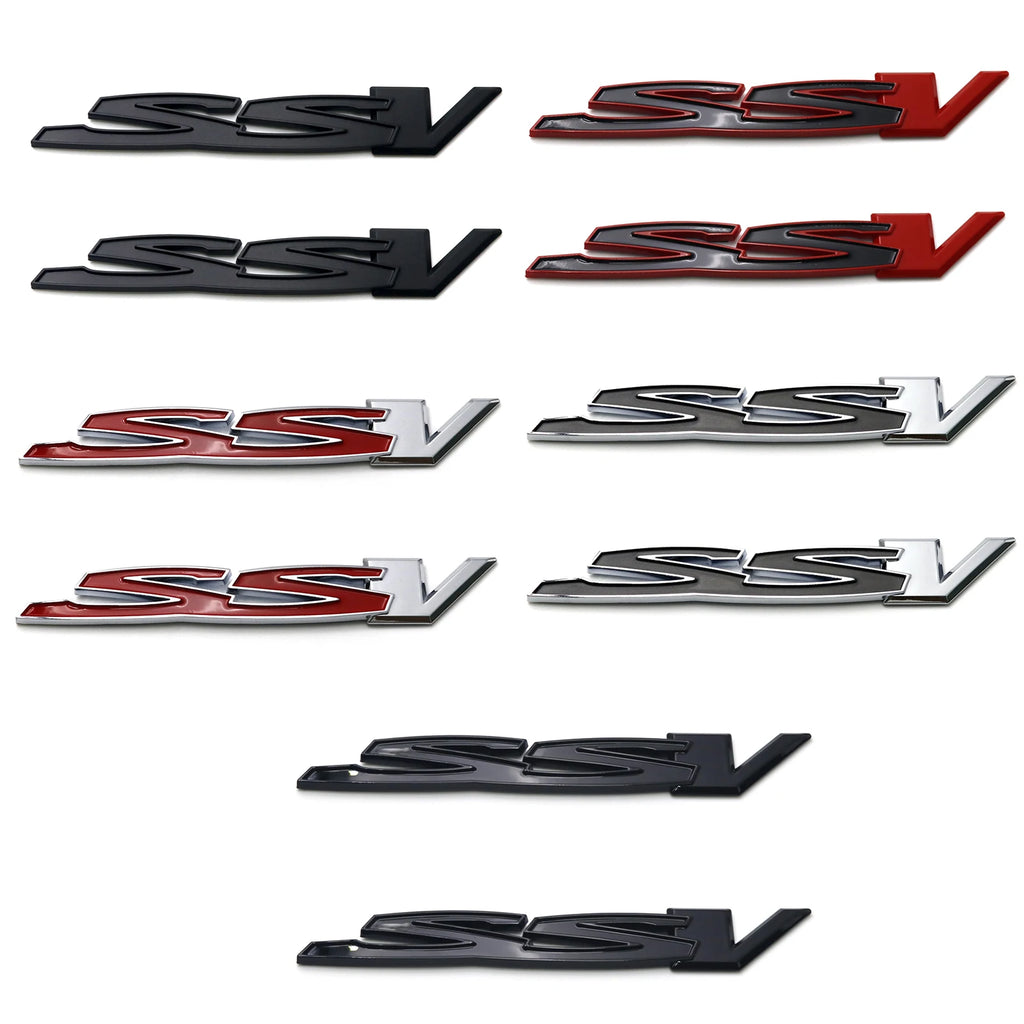 2PCS SSV Letter Badges For Chevy Commodore G8 Holden SSV Car Fender Side Trunk Plastic 3D Decal Name Plate Badge Emblem Sticker
