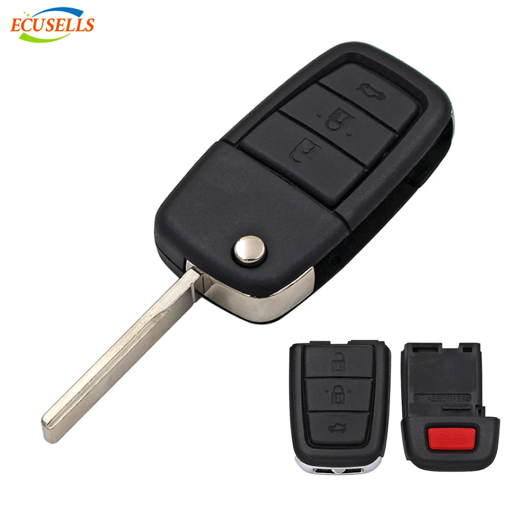 Ecusells 3+1 Buttons Folding Flip Remote Key Fob Case Shell Key Blank for VE HOLDEN Commodore