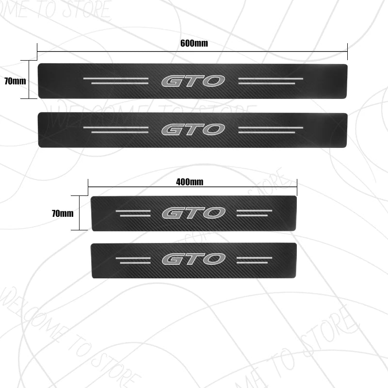 4/5pcs For Holden GTS Gen-F GTO GTSR Logo Cruze Maloo R8 Carbon Fiber Door Threshold Sill Strip Trim Decals Trunk Car Stickers