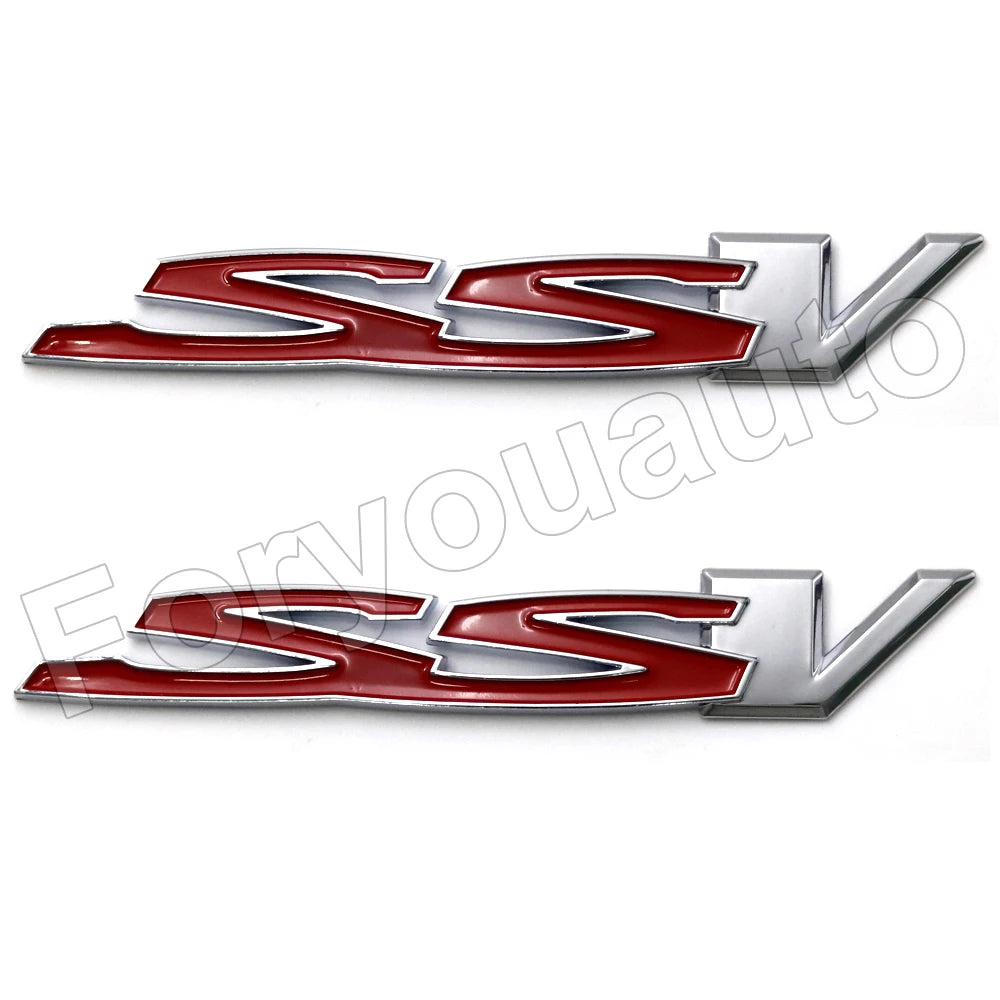 2PCS SSV Letter Badges For Chevy Commodore G8 Holden SSV Car Fender Side Trunk Plastic 3D Decal Name Plate Badge Emblem Sticker