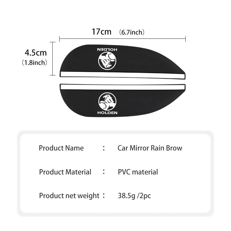 2pcs Car Rearview Mirror Rain Stickers Decorative Accessories For Holden HSV Commodore VT VX VU VY VZ VE Astra H SV
