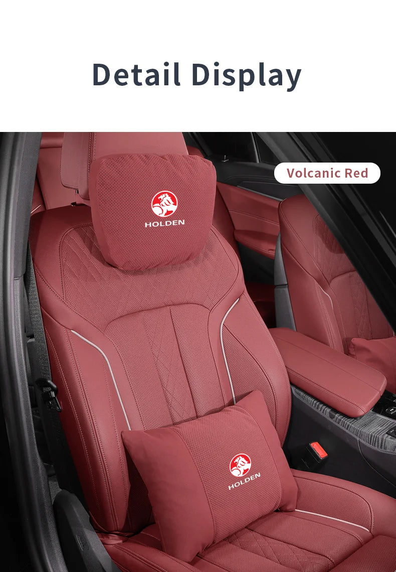 For Holden Commodore Monaro Trailblazer Badge Emblem Colorado Captiva Car Headrest Neck Support Seat Lumbar Cushion Neck Pillow