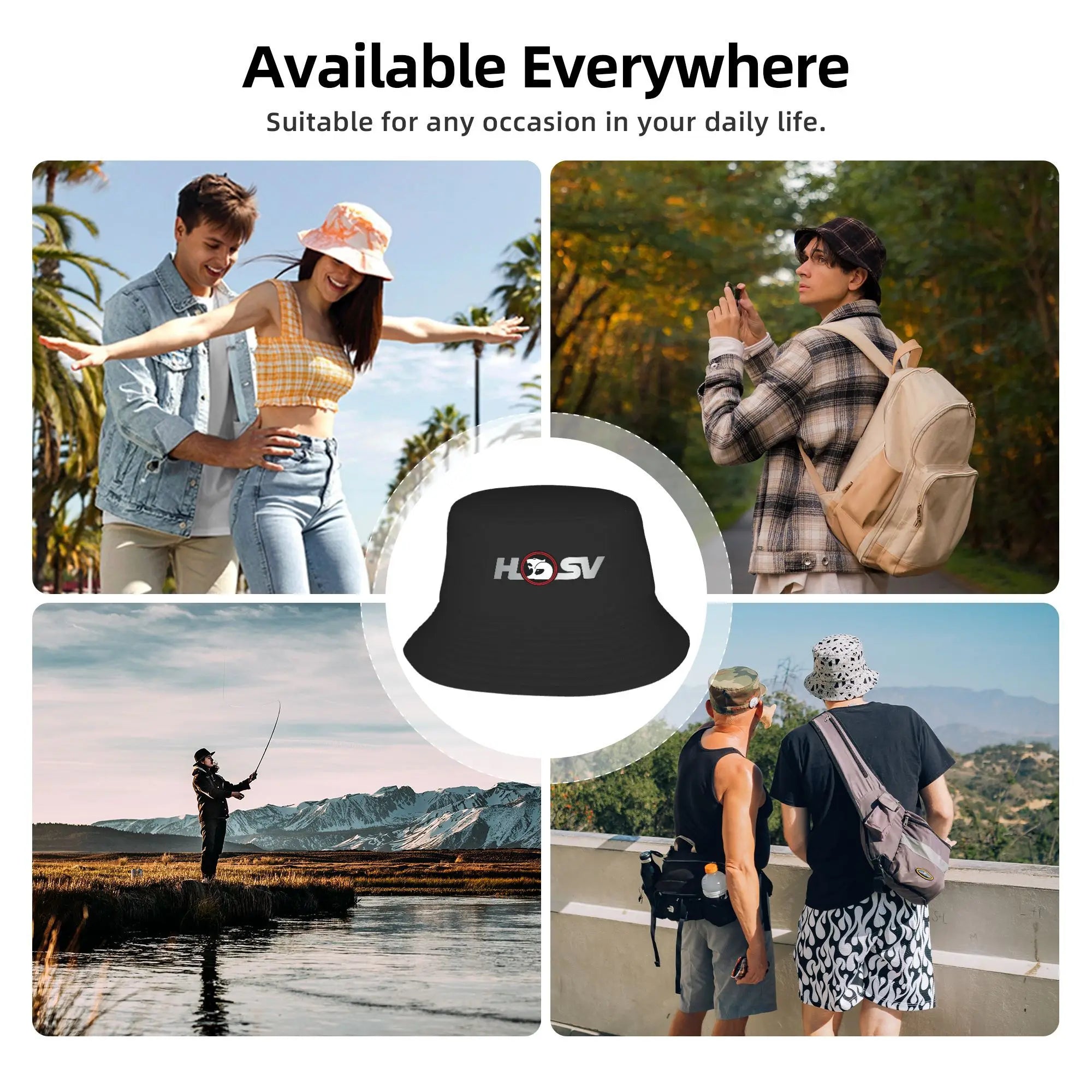 HOLDEN HSV Bucket Hats Panama For Man Woman Bob Hats Outdoor Hip Hop Reversible Fisherman Hats For Summer Beach Unisex Caps