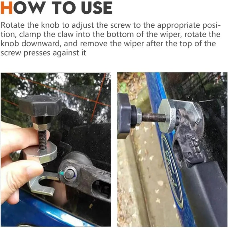 Fixed Car Wiper Puller Auto Windshield Wiper Arm Removal Repair Tool Windscreen Glass Mechanics Puller Kit Parts