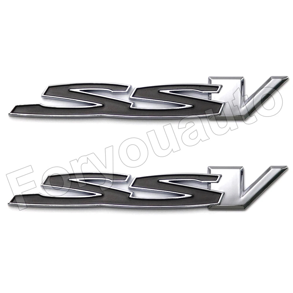 2PCS SSV Letter Badges For Chevy Commodore G8 Holden SSV Car Fender Side Trunk Plastic 3D Decal Name Plate Badge Emblem Sticker