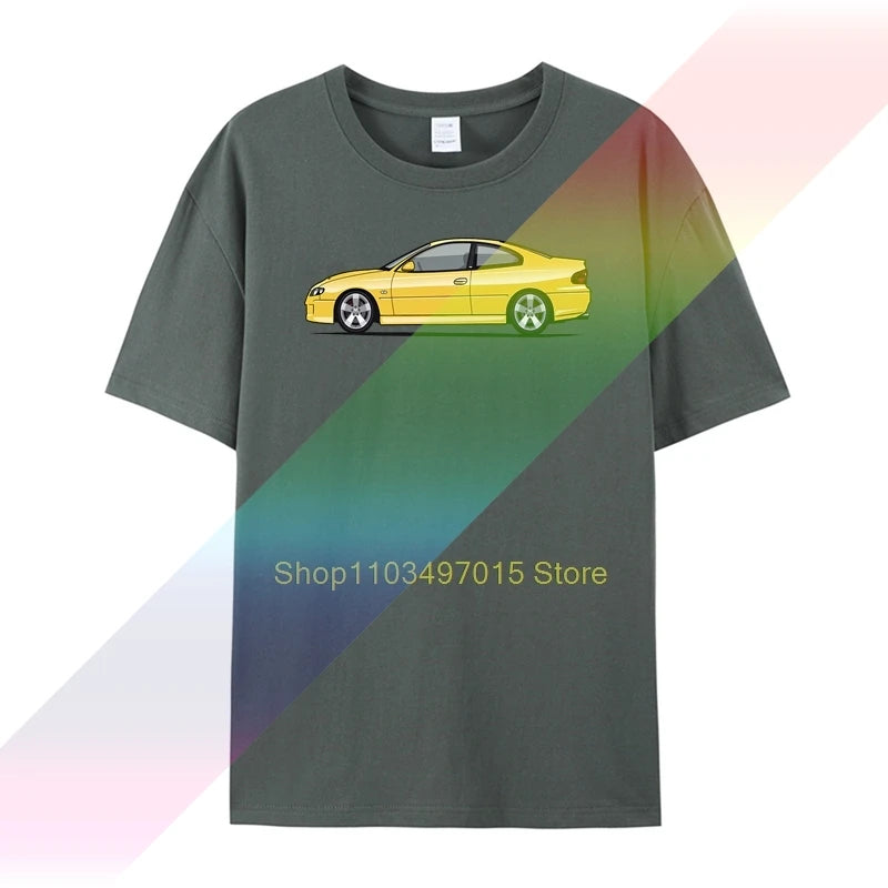 holden monaro vz cv8 yellow crisis on mars man's t-shirt car moto tee clothes