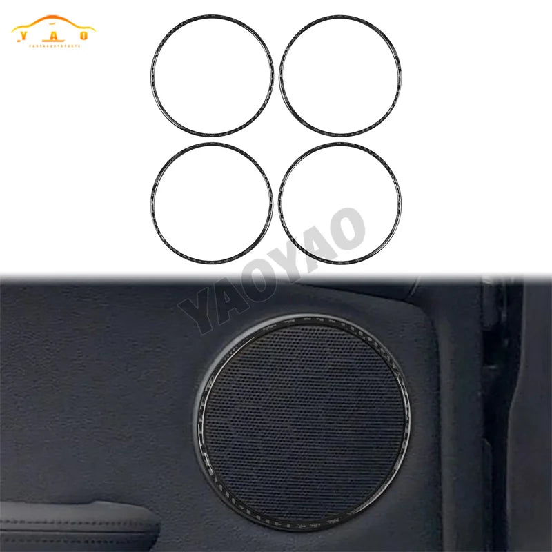 Carbon Fiber For Pontiac G8 2008-2009 For Holden Commodore 2006-2012 Inner Door Speaker Frame Panel Trim Cover Sticker
